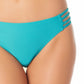 California Waves Junior's Strappy Side Hipster Bikini Bottoms Swimsuit Blue