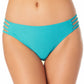 California Waves Junior's Strappy Side Hipster Bikini Bottoms Swimsuit Blue