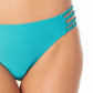California Waves Junior's Strappy Side Hipster Bikini Bottoms Swimsuit Blue