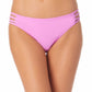 California Waves Junior's Strappy Side Hipster Bikini Bottoms Swimsuit Purple Size Small