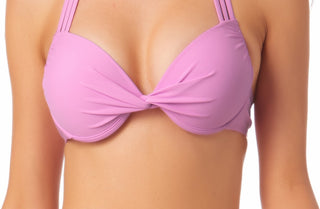 California Waves Junior's Underwire Push Up Bikini Top Swimsuit Purple Size X-Large