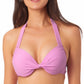 California Waves Junior's Underwire Push Up Bikini Top Swimsuit Purple Size X-Large