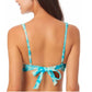 California Waves Junior's V Wire Bralette Bikini Top Swimsuit Blue Size Large