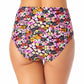 California Waves Junior's High Rise Strappy Side Bikini Bottoms Swimsuit Red