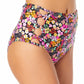 California Waves Junior's High Rise Strappy Side Bikini Bottoms Swimsuit Red