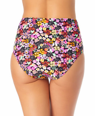 California Waves Junior's High Rise Strappy Side Bikini Bottoms Swimsuit Red