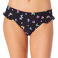 California Waves Junior's Ruffle Hipster Bikini Bottoms Swimsuit Black
