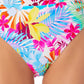 California Waves Junior's Printed High Waist Bikini Bottoms Swimsuit Multi Size Small