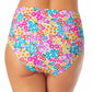 California Waves Junior's High Rise Strappy Side Bikini Bottoms Swimsuit White