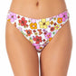 California Waves Junior's Floral Print Hipster Bikini Bottoms Swimsuit White Size X-Small