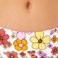 California Waves Junior's Floral Print Hipster Bikini Bottoms Swimsuit White Size X-Small