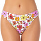 California Waves Junior's Floral Print Hipster Bikini Bottoms Swimsuit White Size Small