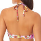 California Waves Junior's Handkerchief Halter Bikini Top Swimsuit White