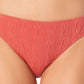 California Waves Junior's Textured Hipster Bikini Bottoms Swimsuit Orange