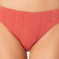 California Waves Junior's Textured Hipster Bikini Bottoms Swimsuit Orange
