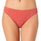 California Waves Junior's Textured Hipster Bikini Bottoms Swimsuit Orange