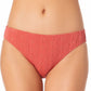 California Waves Junior's Textured Hipster Bikini Bottoms Swimsuit Orange