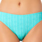 California Waves Junior's Textured Hipster Bikini Bottoms Swimsuit Blue