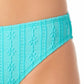 California Waves Junior's Textured Hipster Bikini Bottoms Swimsuit Blue