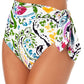 Anne Cole Women's Paisley Print High Rise Swim Bottoms Swimsuit White