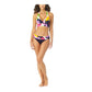 Anne Cole Women's Bold Floral Banded Halter Bikini Top Swimsuit White