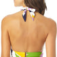 Anne Cole Women's Bold Floral Banded Halter Bikini Top Swimsuit White