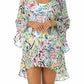Anne Cole Women's Paisley Floral Tunic Cover Up Swimsuit White Size XX-Small