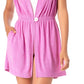 Anne Cole Women's Terrycloth Robe Cover Up Swimsuit Purple Size X-Small