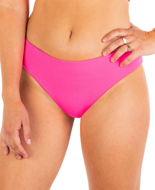 Hurley Junior's Solid Bikini Bottoms Swimsuit Pink Size Medium