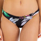Hurley Junior's Tropical Print Cheeky Swim Bottoms Swimsuit Black