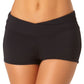 Anne Cole Women's Twist Front Swim Shorts Swimsuit Black