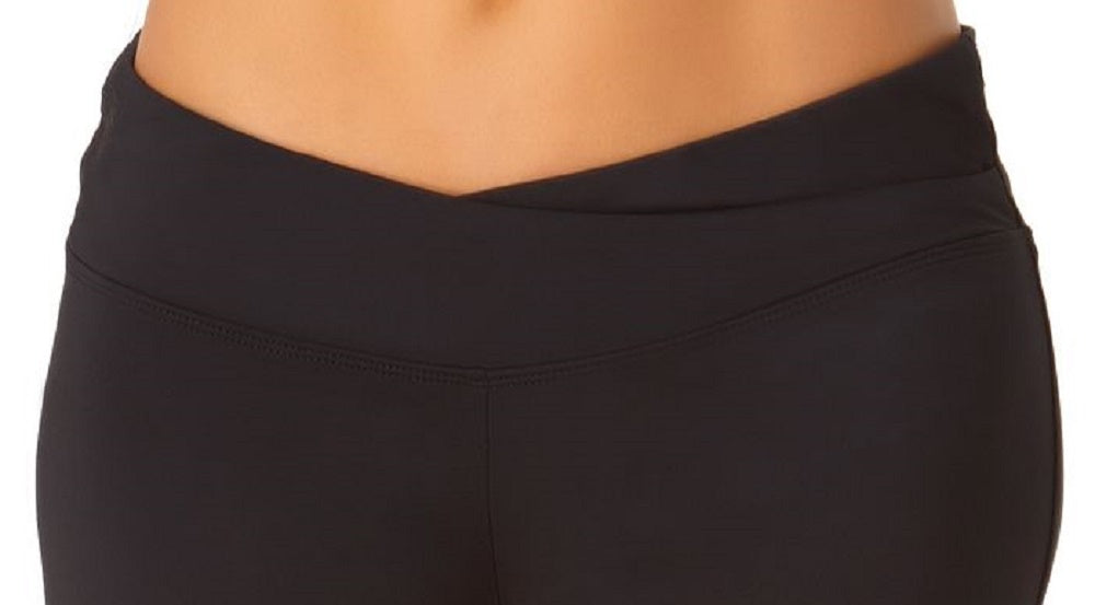 Anne Cole Women's Twist Front Swim Shorts Swimsuit Black