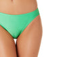 California Waves Junior's Metallic Shine Hipster Bikini Bottoms Swimsuit Green
