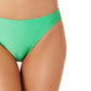 California Waves Junior's Metallic Shine Hipster Bikini Bottoms Swimsuit Green