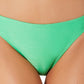 California Waves Junior's Metallic Shine Hipster Bikini Bottoms Swimsuit Green