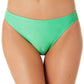 California Waves Junior's Metallic Shine Hipster Bikini Bottoms Swimsuit Green