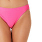California Waves Junior's Metallic Shine Hipster Bikini Bottoms Swimsuit Pink