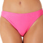 California Waves Junior's Metallic Shine Hipster Bikini Bottoms Swimsuit Pink