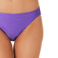 California Waves Junior's Metallic Shine Hipster Bikini Bottoms Swimsuit Purple