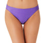 California Waves Junior's Metallic Shine Hipster Bikini Bottoms Swimsuit Purple