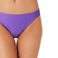 California Waves Junior's Metallic Shine Hipster Bikini Bottoms Swimsuit Purple