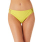 California Waves Junior's Strappy Side Hipster Bikini Bottoms Swimsuit Yellow