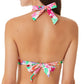 California Waves Junior's Hawaii Sunsets Strappy Underwire Bikini Top Swimsuit White Multi