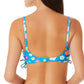 California Waves Junior's Petal Pop Lace Up Side Bralette Bikini Top Swimsuit Multi