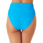 California Waves Junior's Banded High Waist Bikini Bottoms Swimsuit Blue