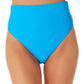 California Waves Junior's Banded High Waist Bikini Bottoms Swimsuit Blue