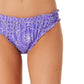 California Waves Junior's Flowery Flow Hipster Bikini Bottoms Swimsuit Purple