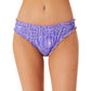 California Waves Junior's Flowery Flow Hipster Bikini Bottoms Swimsuit Purple