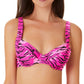 California Waves Women's Underwire Bralette Bikini Top Swimsuit Pink Size X-Small