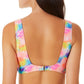 California Waves Junior's Tie Dyed Knotted Bralette Bikini Top Swimsuit Blue Size Small